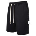 thumbnail image 3 of FcBaudy Mens Shorts, Shorts Men, Half Shorts Pants Man Fashion Leisure Solid Color Multiple Pockets Draw Rope Five Quarter Pants Men Polyester Blouse And Pants, 3 of 5