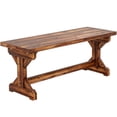 thumbnail image 1 of Outsunny Wooden Outdoor Bench, Rustic Garden Bench Loveseat, Carbonized, 1 of 10