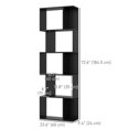 thumbnail image 3 of HOMCOM Geometric Bookcase, 5-Tier S Shaped Bookshelf, Black, 3 of 10