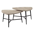 thumbnail image 3 of Monarch Specialties Table Set, 2pcs Set, Coffee, End, Side, Accent, Living Room, Metal, Laminate, Beige, Black, Contemporary, Modern, 3 of 3