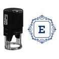 thumbnail image 1 of Printtoo Carré Tourbillon Bord E Alphabet Monogramme Initiale Bureau Papeterie Auto Encrage R-40 Timbre en Caoutchouc, 1 of 4