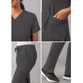 thumbnail image 4 of Adar Addition Go-Basic Scrub Set For Women - Slim V-Neck Scrub Top & Skinny Cargo Scrub Pants, 4 of 7
