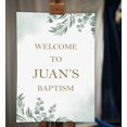 thumbnail image 2 of Darling Souvenir MADE WITH LOVE PersonalizedWelcomeSignFor Baptism,LeavesParty Supplies Great For Your Celebrations- 18x 12, 2 of 5