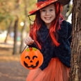 thumbnail image 5 of C Plastic Pumpkin Bucket Halloween Candy Bucket For Kids Trick Or Treat Container 17Cm 6.7 Inches Pumpkin Pail For Halloween Party Favors Candy Collection, 5 of 5