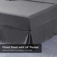 thumbnail image 2 of HAOK Ensemble de Couette Plissée Simple 6 Pcs, Literie en Microfibre, Lit dans un Sac, Gris Foncé, 2 of 6