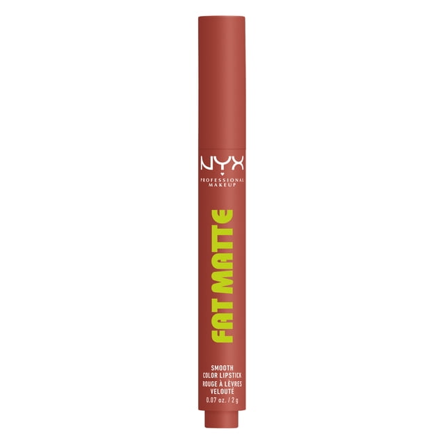 NYX Professional Makeup Rouge à Lèvres Fat Matte Couleur Lisse, Rose Robe (Nue)