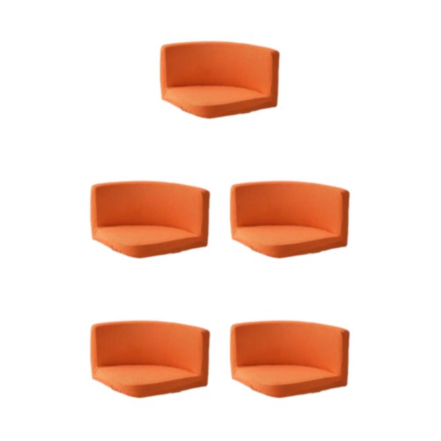 kurtrusly Trilateral Chair Covers Wide Application And Strong Elastic Chair Protection Made Easy Polyester Cover Chairs Decoration Orange 5Set