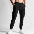 thumbnail image 1 of Amzcrzy Cargo Pants for Men Men's Spring Work Clothes Solid Color Multi Pocket Leisure Jogging Tight Pants Men's Pants Men's Cargo Pants Pants for Men Men's Clothing Slacks for Men, 1 of 7
