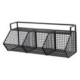 thumbnail image 4 of Lipstore Adhesive Small Metal Basket Wall Mount Fruit Basket for Craft Room Garage RV 3 Grid, 4 of 8