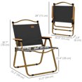 thumbnail image 3 of Outsunny Chaise de Camping Pliante, Fauteuil Portable, Gris Foncé, 3 of 10