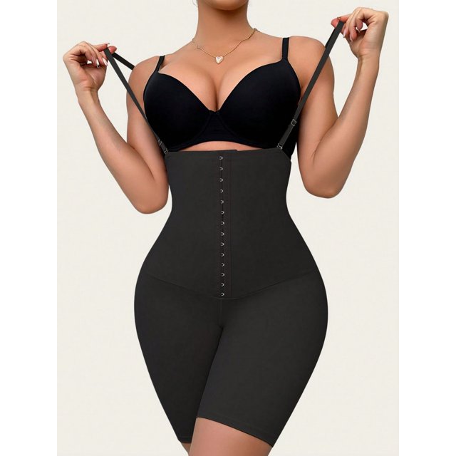 High-Waist Shaping Shorts - Seamless Slimming Thigh Shaper With Control And Adjustable Straps For Women