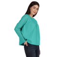 thumbnail image 2 of Moomaya Haut en Dentelle Style Victorien pour Femmes Manches Longues Tunique Décontractée Unie, 2 of 6