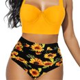 thumbnail image 1 of EYIIYE Ensemble Bikini à Fleurs pour Femmes Taille Haute Maillots de Bain, 1 of 6
