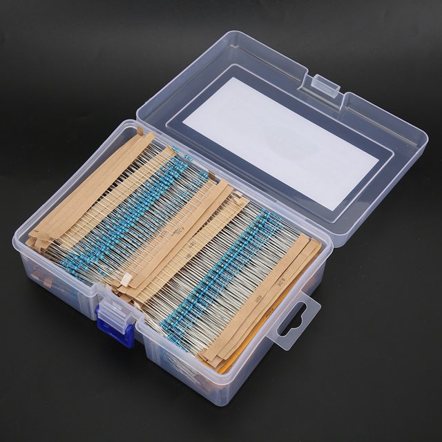 ANGGREK Metal Film Resistor,2600Pcs 1/4w Metal Film Resistance Resistors Set Parts Electronic Components 1 RΩ-3 MΩ,Resistor