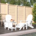 thumbnail image 1 of vidaXL Chaises Adirondack de Jardin avec Repose-Pieds et Table HDPE Blanc, 1 of 4