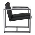 thumbnail image 3 of Studio Designs Home Camber Modern Small Accent Chair, Black Leather/Pewter Grey, 3 of 6