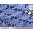 thumbnail image 2 of Soimoi Blue Cotton Poplin Fabric Dots & Circle Geometric Print Sewing Fabric Yard 56 Inch Wide, 2 of 5