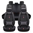 thumbnail image 1 of Maidao Car Seat Covers Leather Full Set for Mercedes-Benz for B160 2009-Present 5 Seats Compatible Airbag Waterproof Front Rear Cushion Protector with Pillow Black and White, 1 of 9