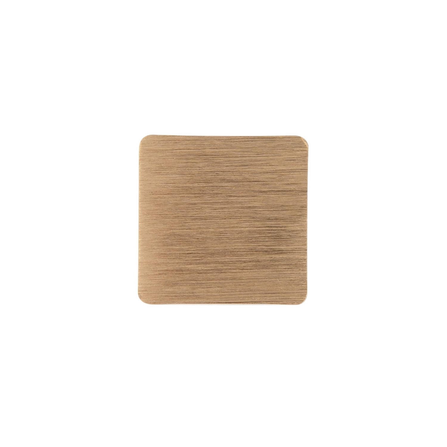 Era Square Paquet de 2 Bouton Dorée Brossée