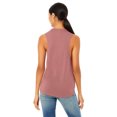 thumbnail image 2 of Bella Canvas Womens Flowy Scoop Blended Muscle Tank, S, Mauve, 2 of 3
