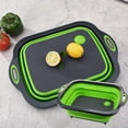 thumbnail image 1 of Multifunctional Kitchen Drain Rack And Foldable Cutting Board Portable Dish Drying Storage Organizer For Fruits Vegetables Dishes, 1 of 6