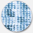 thumbnail image 1 of Designart 'Indigo watercolor geometrical II ' Geometric Metal Circle Wall Art, 1 of 1