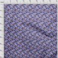 thumbnail image 4 of oneOone Tissu en Coton Flex Violet Pastel Motif Feuille Tropicale Tissu au Mètre 40 Pouces de Large, 4 of 5