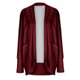 thumbnail image 3 of Cardigans pour Femmes Tendance Manches Longues Décontractées Blouse avec Poche et Bouton Cardigans Légers pour Femmes en Liquidation, 3 of 5