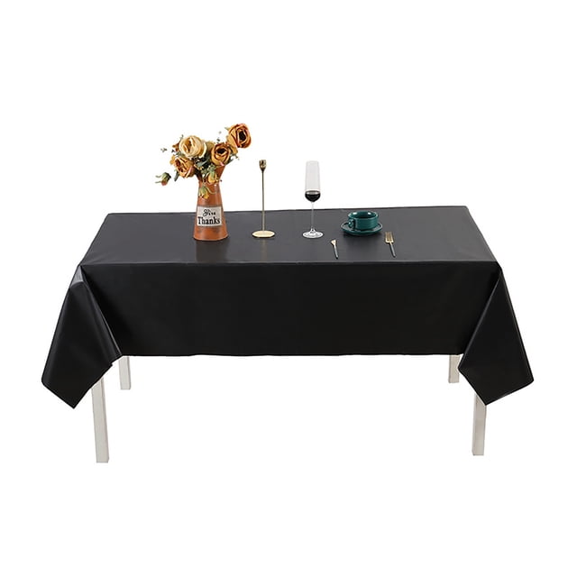 Cagogo under $5 Disposable Tablecloth, Disposable Plastic Tablecloths for Parties Events, Rectangular Table Cover for Picnic Birthday Wedding, Waterproof Table Protector