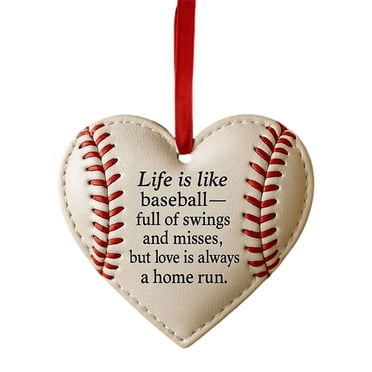 Câlin de Poche Inspirant de Baseball Mini en Forme de Cœur avec Carte au Motif de Chauve-Souris pour Joueurs, Entraîneurs et Fans