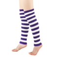 thumbnail image 2 of Men's Women's Winter Striped Pattern Knitted Yarn Warm Boot Leg Guards Foot Pile Socks, 2 of 4