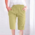 thumbnail image 2 of Timegard Womens Plus Size Shorts Elastic Waisted Drawstring Lightweight Casual Knee Length Shorts with Pockets, 2 of 5