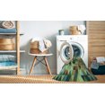 thumbnail image 2 of Ahgly Tapis d'Intérieur Lavable en Machine Carré Transitionnel Vert Olive Foncé, 3 Pieds Carré, 2 of 7