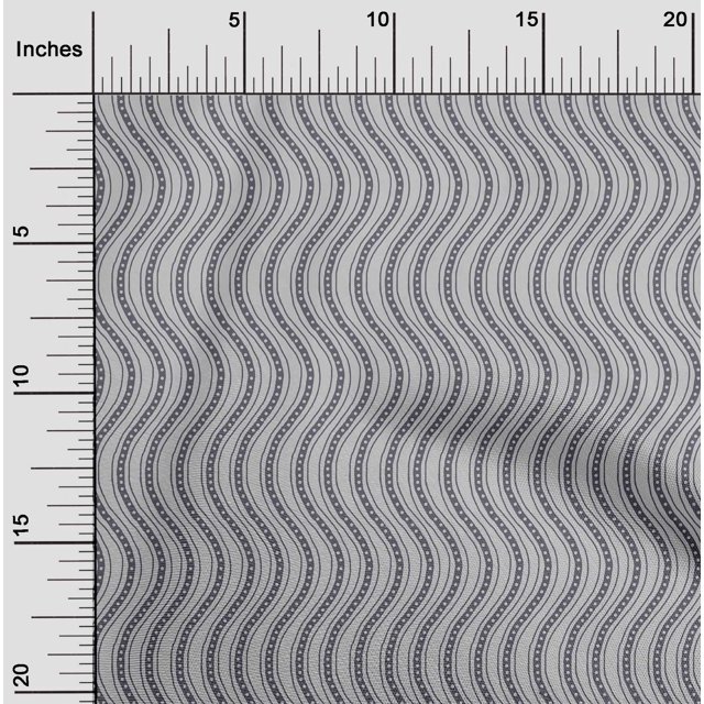 oneOone Cotton Flex Fabric Dot & Waves Block Decor Fabric Printed BTY 40 Inch Wide