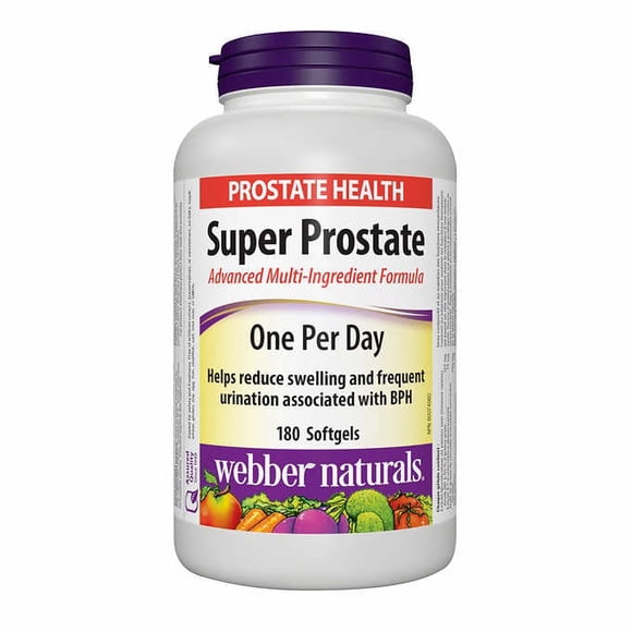 webber naturals Super Prostate Formule Avancée à Ingrédients Multiples Capsules Molles, 180 Unités