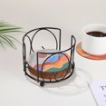 thumbnail image 2 of G Shaped Coaster Rack Iron Metal Holder Drink Coaster Display Stand Home Decoration, 2 of 8