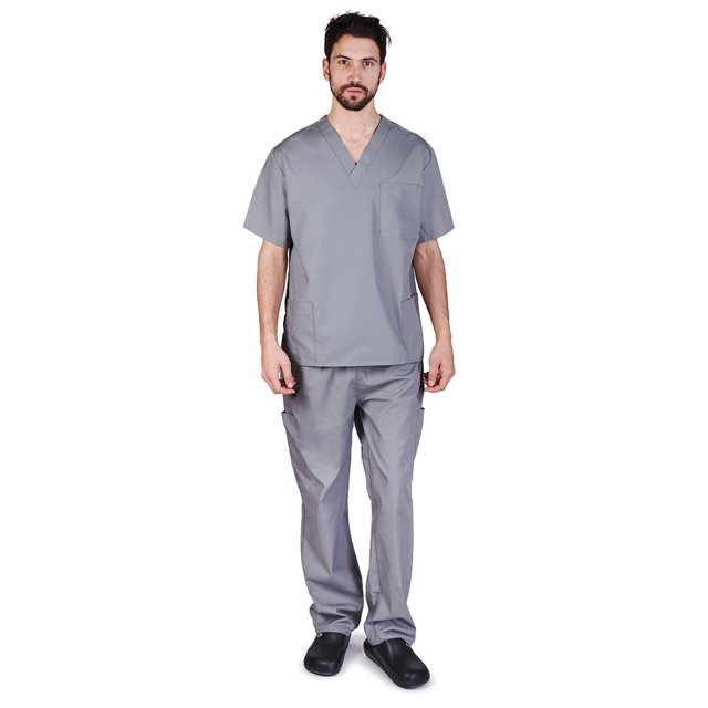 M&M SCRUBS Men's Scrub Set Medical Scrub Top and Pants