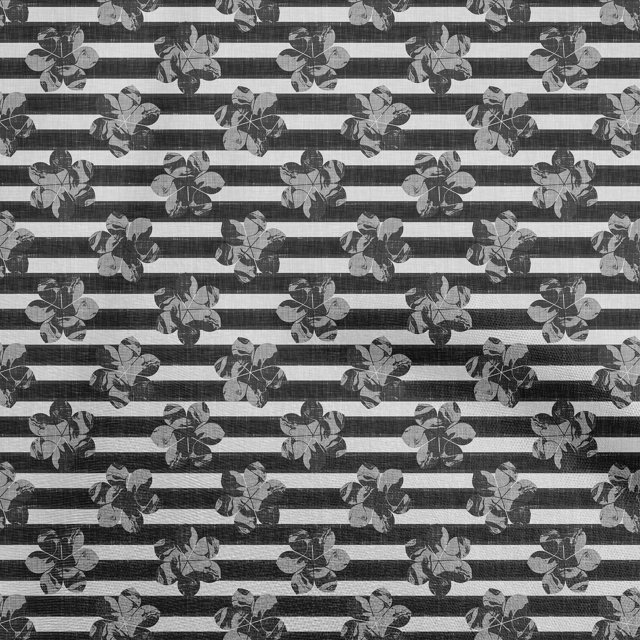 oneOone Cotton Flex Black Fabric Block Craft Projects Decor Fabric Printed By The Yard 40 Inch Wide-FM