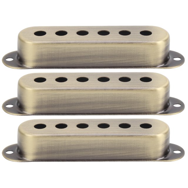 Guitar Pickup Cover, Brass Single Pickup Cover, Long Service Life Easy To Install And Remove For Bands Guitar Practice And Performance Bass Gold,Black,Silver,Red Copper,Bronze