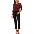 thumbnail image 2 of INSPIRE CHIC Women's Work Boat Neck 3/4 Sleeve Stretchy Knit Blouse, 2 of 6