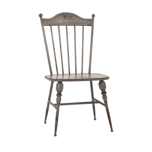 IMAX Corporation Chatham Metal Side Chair in Gray