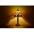 thumbnail image 1 of Tiffany Style Lamp Dragonfly Table Desk Lamp Bedside LED Lamp Bedroom Stained-Glass 14.5'' Height Multi-color, 1 of 4