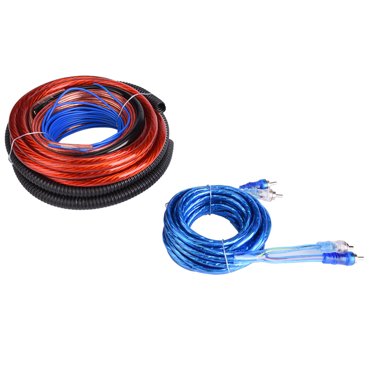 Ensemble de Câbles Filaires d'Installation pour Haut-Parleur Caisson de Basses Audio de Voiture 2800W