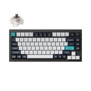 Clavier mécanique sans fil Keychron Q1 Max Hotswap - RGB - Cadre en aluminium - Noir carbone - avec bouton - Gateron Jupiter Brown - Disposition 75% - Windows Mac OS (Q1M-M3)