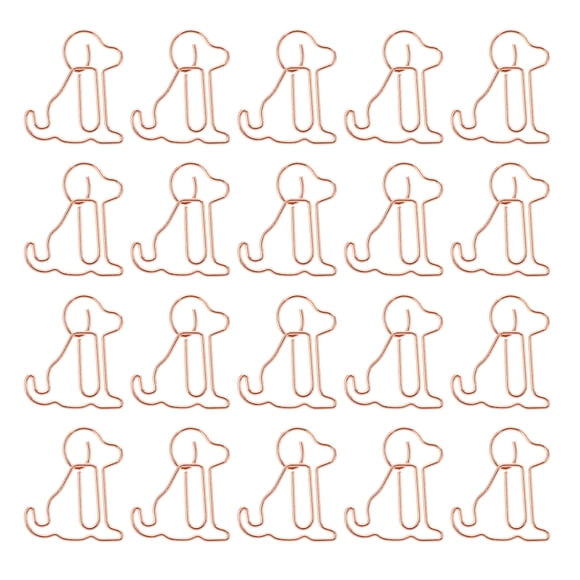 CIMAXIC 25 Pcs Pinces Signets Créatives Jolies Trombones en Forme de Chien Fournitures de Bureau,1.1"X0.98"X0.04 Pouces