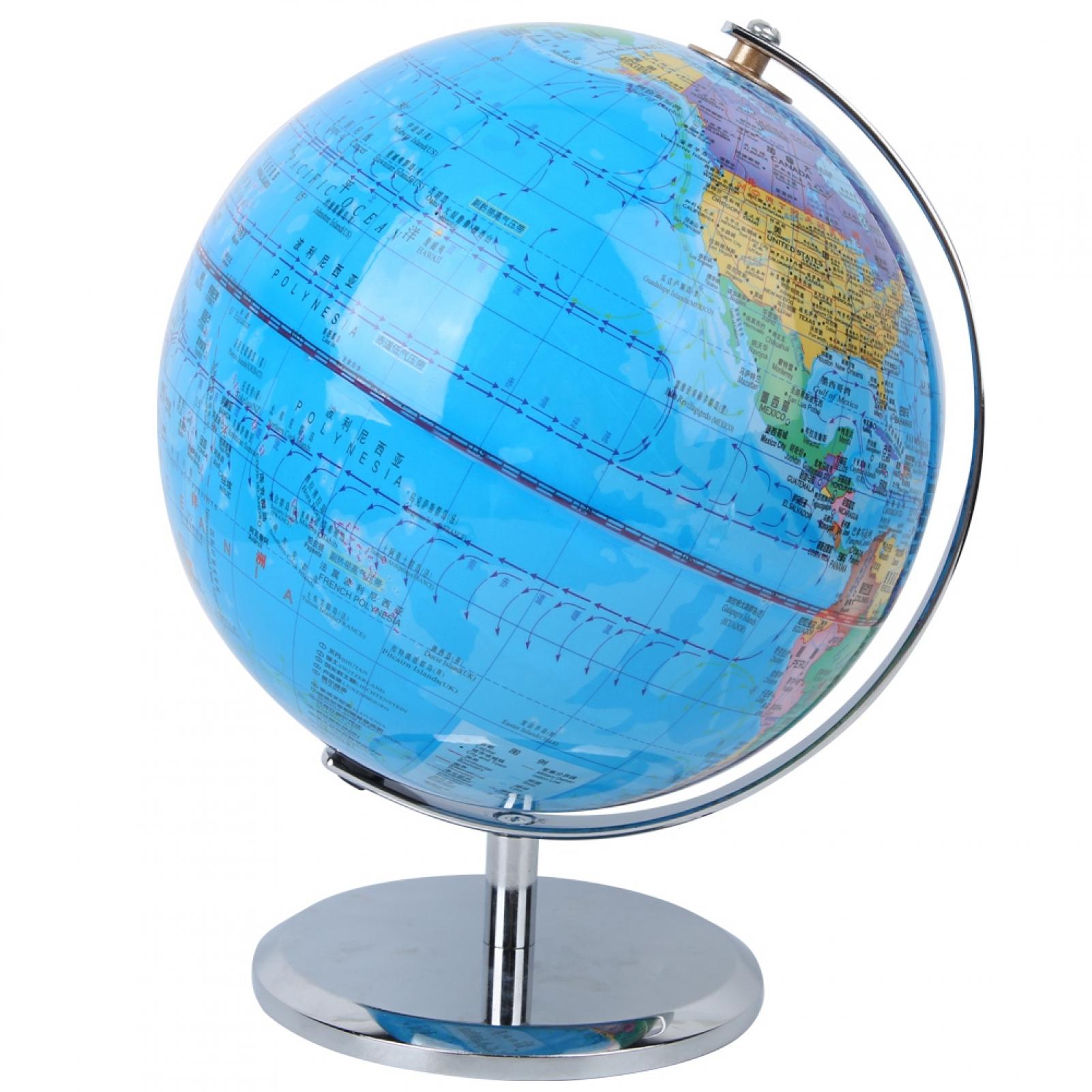 Desktop Globe,  World Globe Practical World Globe, Teachers For Kids 20  With Light And Metal Bottom