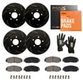 thumbnail image 1 of MAX Advanced Brakes - Brake Kit For 2010-2011 Saab 9-5| Carbon Ceramic Brake Pad and Rotor Kit Front and Rear| Drilled Slotted Brake Rotors, 1 of 9