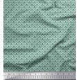 thumbnail image 1 of Soimoi Green Silk Fabric Scales Geometric Print Sewing Fabric Yard 42 Inch Wide, 1 of 3