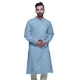 thumbnail image 3 of Atasi Kurta Imprimé pour Hommes Col Mandarin Popeline de Coton Kurta Chemise Décontractée, 3 of 7