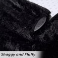 thumbnail image 2 of GlowSol 3'x5' Black Fluffy Area Rugs for Living Room Bedroom Solid Soft Faux Area Rug Indoor Shag Rug Modern Nursery Rug Carpets, 2 of 7